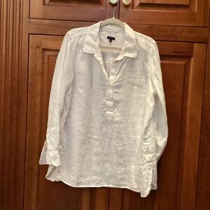 Talbots Classic White Button-Up Shirt